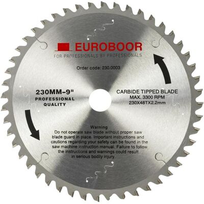 Euroboor, Sägeblatt, 31612304801004 230.0003 Sägeblatt 230 mm Bohrung 25,4 mm Metall Euroboor, Sägeblatt, 31612304801004 230.0003 Sägeblatt 230 mm Bohrung 25,4 mm Metall
