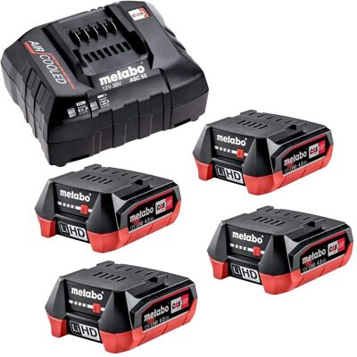 Metabo, Werkzeugakku + Ladegerät, Basis Set 4x LiHD Akkupack 12 V 4,0 Ah Akku ( 4x 625349000 ) + ASC 55 Ladegerät ( 627044000 (12 V) Metabo, Werkzeugakku + Ladegerät, Basis Set 4x LiHD Akkupack 12 V 4,0 Ah Akku ( 4x 625349000 ) + ASC 55 Ladegerät ( 627044000 (12 V)