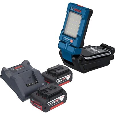 Bosch Professional, Arbeitsleuchte, GLI 18V-800 Professional Akku Leuchte 18 V 800 lm + 2x Akku 5,0 Ah + Ladegerät (800 lm) Bosch Professional, Arbeitsleuchte, GLI 18V-800 Professional Akku Leuchte 18 V 800 lm + 2x Akku 5,0 Ah + Ladegerät (800 lm)