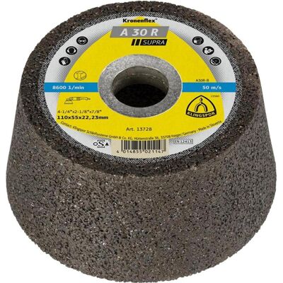 Klingspor, Schleifmittel, Schleiftopf A 30 R Supra Ø 110x22,23 mm Klingspor, Schleifmittel, Schleiftopf A 30 R Supra Ø 110x22,23 mm