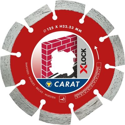 Carat, Sägeblatt, CAXLOCK125 X-LOCK Diamanttrennscheibe Classic Ziegel 125 x 22,23 Carat, Sägeblatt, CAXLOCK125 X-LOCK Diamanttrennscheibe Classic Ziegel 125 x 22,23