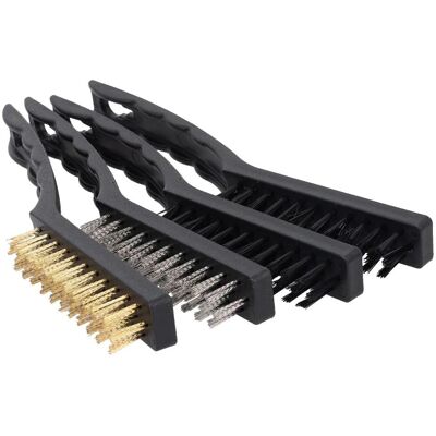 Oxford, Fahrzeugreinigung Zubehör, Drahtbürsten-Set OX340 4 x Werkstattbürsten zum Reinigen von Metall Oxford, Fahrzeugreinigung Zubehör, Drahtbürsten-Set OX340 4 x Werkstattbürsten zum Reinigen von Metall