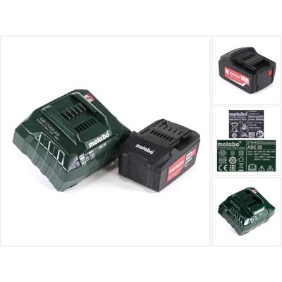 Metabo, Werkzeugakku + Ladegerät, Akku Basis Set 18V mit 1x Akku 5,2Ah ( 625592000 ) + Ladegerät ASC 55 ( 627044000 ) (18 V) Metabo, Werkzeugakku + Ladegerät, Akku Basis Set 18V mit 1x Akku 5,2Ah ( 625592000 ) + Ladegerät ASC 55 ( 627044000 ) (18 V)