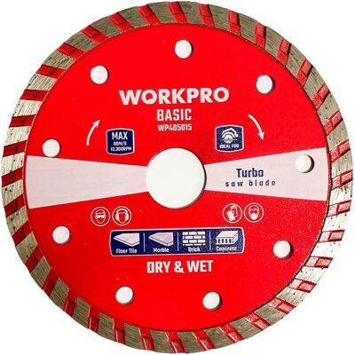 Workpro, Sägeblatt, Diamond turbo disc basic, ø180 x 25.4 mm Workpro, Sägeblatt, Diamond turbo disc basic, ø180 x 25.4 mm
