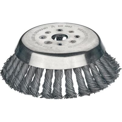 Lessmann, Schleifmittel, Kegelbürste Ø 180 mm Drahtstärke 0,5 mm Stahl 14 mm Bohrung 20 mm 8000 min-¹ Lessmann, Schleifmittel, Kegelbürste Ø 180 mm Drahtstärke 0,5 mm Stahl 14 mm Bohrung 20 mm 8000 min-¹