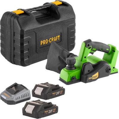 Procraft, Hobelmaschine, PE20BLbb Akku Hobel 20 V 82 mm Brushless + 2x Akku 2,0 Ah + Ladegerät + Koffer Procraft, Hobelmaschine, PE20BLbb Akku Hobel 20 V 82 mm Brushless + 2x Akku 2,0 Ah + Ladegerät + Koffer