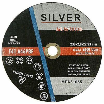 Silver, Sägeblatt, Metallschnittscheibe 230 x 2,0 x 22,2 mm Silver, Sägeblatt, Metallschnittscheibe 230 x 2,0 x 22,2 mm