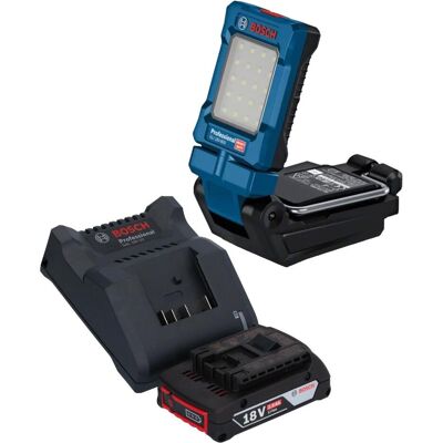 Bosch Professional, Arbeitsleuchte, GLI 18V-800 Professional Akku Leuchte 18 V 800 lm + 1x Akku 2,0 Ah + Ladegerät (800 lm) Bosch Professional, Arbeitsleuchte, GLI 18V-800 Professional Akku Leuchte 18 V 800 lm + 1x Akku 2,0 Ah + Ladegerät (800 lm)