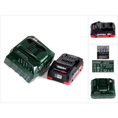 Metabo 18V Akku Set - LiHD 4,0Ah + Ladegerät Metabo 18V Akku Set - LiHD 4,0Ah + Ladegerät