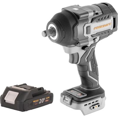 Procraft, Bohrmaschine + Akkuschrauber, Industrial IW850A-BB Akku Schlagschrauber 20 V 850 Nm 1/2" Brushless + 1x Akku 2,0 Ah - (Schlagschrauber) Procraft, Bohrmaschine + Akkuschrauber, Industrial IW850A-BB Akku Schlagschrauber 20 V 850 Nm 1/2" Brushless + 1x Akku 2,0 Ah - (Schlagschrauber)