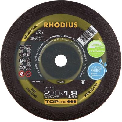 Rhodius, Sägeblatt, 206260 Trennscheibe gerade 230 mm 1 St. Edelstahl, Stahl Rhodius, Sägeblatt, 206260 Trennscheibe gerade 230 mm 1 St. Edelstahl, Stahl