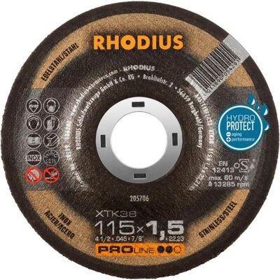 Rhodius - XTK38 - Ø115mm - 1.5mm - Trennscheibe Rhodius - XTK38 - Ø115mm - 1.5mm - Trennscheibe