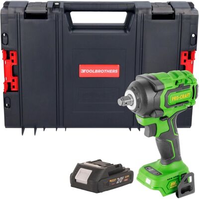 Procraft, Bohrmaschine + Akkuschrauber, PWA18bb Akku Schlagschrauber 20 V 550 Nm 1/2" Brushless + 1x Akku 2,0 Ah + RHINO Toolcase (Schlagschrauber) Procraft, Bohrmaschine + Akkuschrauber, PWA18bb Akku Schlagschrauber 20 V 550 Nm 1/2" Brushless + 1x Akku 2,0 Ah + RHINO Toolcase (Schlagschrauber)