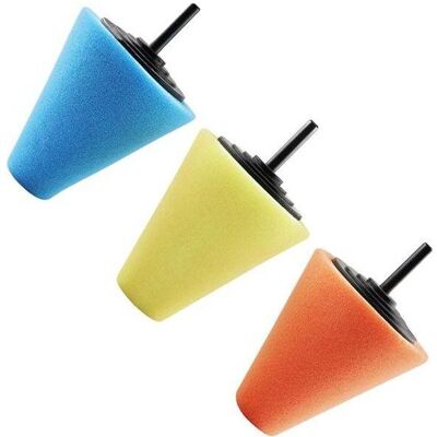 Amio, Fahrzeugreinigung Zubehör, Polishing sponge for rims, cone 3 pcs. Amio, Fahrzeugreinigung Zubehör, Polishing sponge for rims, cone 3 pcs.