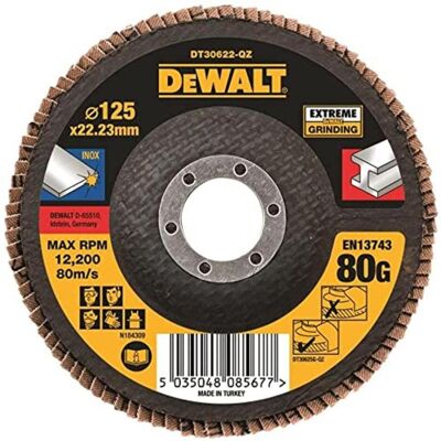 DeWalt, Schleifmittel, Faecherschleifsch 125mm K80 flach DeWalt, Schleifmittel, Faecherschleifsch 125mm K80 flach