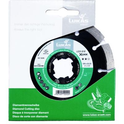 Lukas, Sägeblatt, LUKAS-ERZETT A344131259210083 DiamantLD3 S10 X-LOCK 125 Diamanttrennscheibe 1 Lukas, Sägeblatt, LUKAS-ERZETT A344131259210083 DiamantLD3 S10 X-LOCK 125 Diamanttrennscheibe 1
