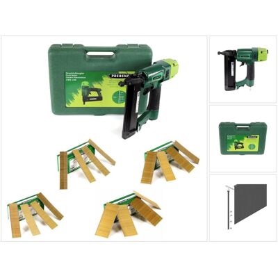 Prebena, Tacker + Nagelpistole, 2XR-J50 Druckluftnagler im Transportkoffer + Stauchkopfnägel Brads - 25 mm 5000 Stück + 30mm Prebena, Tacker + Nagelpistole, 2XR-J50 Druckluftnagler im Transportkoffer + Stauchkopfnägel Brads - 25 mm 5000 Stück + 30mm
