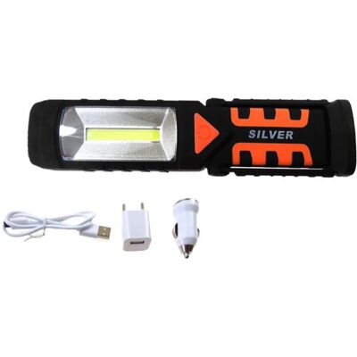 Silver, Arbeitsleuchte, LED-Werkstattlampe 12V/230V mit Magnet Silver, Arbeitsleuchte, LED-Werkstattlampe 12V/230V mit Magnet