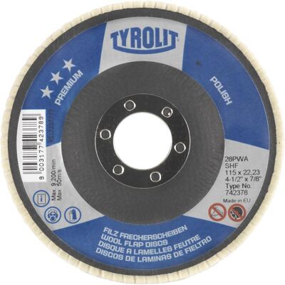 Tyrolit, Schleifmittel, Poleringsrondel PREMIUM 125X22,2 SHF (Fine) Tyrolit, Schleifmittel, Poleringsrondel PREMIUM 125X22,2 SHF (Fine)