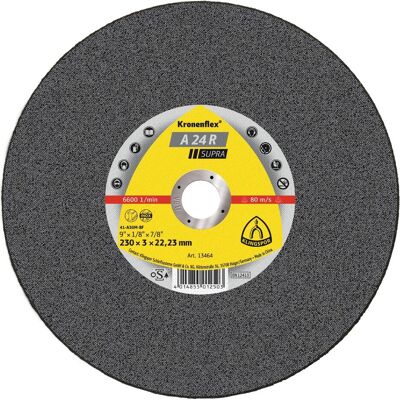 Klingspor, Sägeblatt, A 24 R Supra - Trennscheiben 230 x 3 x 22,23 mm Klingspor, Sägeblatt, A 24 R Supra - Trennscheiben 230 x 3 x 22,23 mm