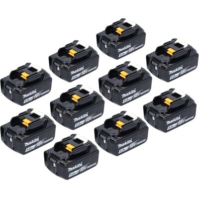 Makita, Werkzeugakku + Ladegerät, Akku Set 10x BL 1850 B 18 V 5,0 Ah / 5000 mAh Li-Ion Akku ( 10x 197280-8 ) (18 V) Makita, Werkzeugakku + Ladegerät, Akku Set 10x BL 1850 B 18 V 5,0 Ah / 5000 mAh Li-Ion Akku ( 10x 197280-8 ) (18 V)