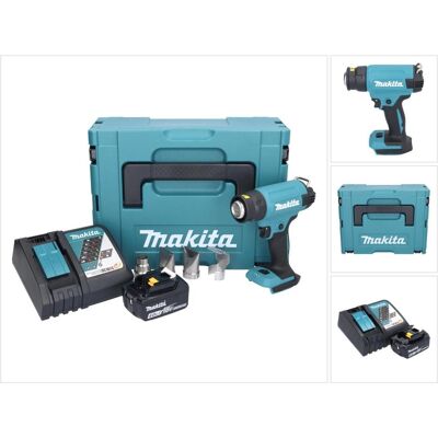 Makita, Heissluftföhn, DHG 181 RM1J Akku Heissluftgebläse 18 V 150 - 550°C + 1x Akku 4,0 Ah + Ladegerät + Makpac Makita, Heissluftföhn, DHG 181 RM1J Akku Heissluftgebläse 18 V 150 - 550°C + 1x Akku 4,0 Ah + Ladegerät + Makpac
