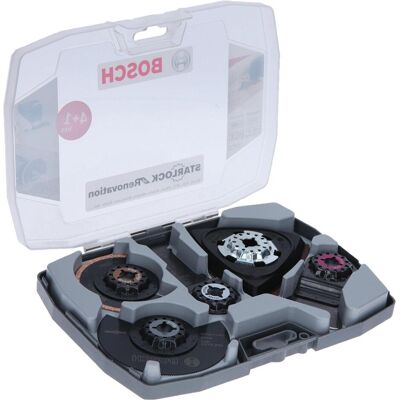 Bosch Professional Zubehör, Sägeblatt, Starlock Set für Renovierungsarbeiten, Expert for Wood Schleifblatt Bosch Professional Zubehör, Sägeblatt, Starlock Set für Renovierungsarbeiten, Expert for Wood Schleifblatt