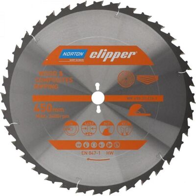Symantec Norton Clipper, Sägeblatt, Clipper 70184632529 Kreissägeblatt für Holz und Verbundwerkstoffe 450 x 30 x 32T Symantec Norton Clipper, Sägeblatt, Clipper 70184632529 Kreissägeblatt für Holz und Verbundwerkstoffe 450 x 30 x 32T