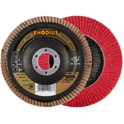 Rhodius, Schleifmittel, TOPline LGK FK Fächerschleifscheibe 125 x 22,23 mm K80 (80) Rhodius, Schleifmittel, TOPline LGK FK Fächerschleifscheibe 125 x 22,23 mm K80 (80)