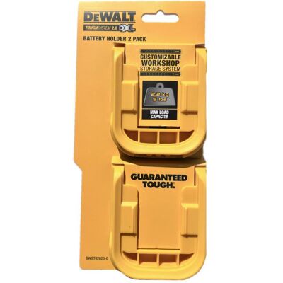 DeWalt Zubehör DWST82820-0 TOUGHSYSTEM 2.0 DXL Batteriehalter - 2 Stück, Batterie Zubehör, Schwarz DeWalt Zubehör DWST82820-0 TOUGHSYSTEM 2.0 DXL Batteriehalter - 2 Stück, Batterie Zubehör, Schwarz