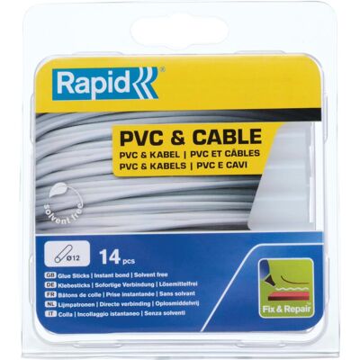 Rapid, Heisskleber, PVC & Kabel Klebesticks Ø12x94mm 14 Stück Rapid, Heisskleber, PVC & Kabel Klebesticks Ø12x94mm 14 Stück