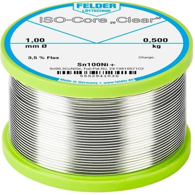 Felder Lottechnik ISO-Core Clear Sn100Ni+ (Lötspulenkit), Lötgerät Zubehör, Transparent Felder Lottechnik ISO-Core Clear Sn100Ni+ (Lötspulenkit), Lötgerät Zubehör, Transparent