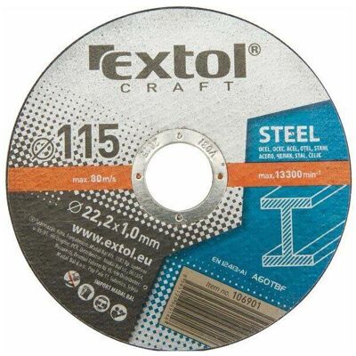 Extol, Sägeblatt, Metall-Trennscheiben, 5 Stück, 115x1,0x22,2mm Extol, Sägeblatt, Metall-Trennscheiben, 5 Stück, 115x1,0x22,2mm
