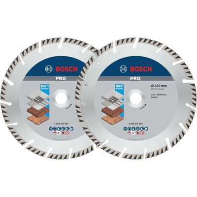 Bosch Professional, Sägeblatt, Standard Universal Diamant Trennscheibe 230 mm 2 Stk. ( 2x 2608615065 ) Beton Aufnahme 22,23 m Bosch Professional, Sägeblatt, Standard Universal Diamant Trennscheibe 230 mm 2 Stk. ( 2x 2608615065 ) Beton Aufnahme 22,23 m