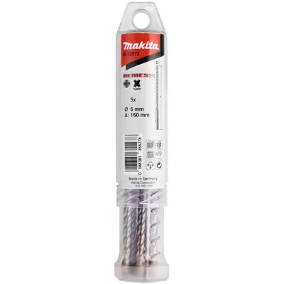 Makita, Bohrereinsatz, Zubehör B-12572 P4S: Betonbohrer SDS-Plus 6x160mm (5x160 Millimeter) Makita, Bohrereinsatz, Zubehör B-12572 P4S: Betonbohrer SDS-Plus 6x160mm (5x160 Millimeter)