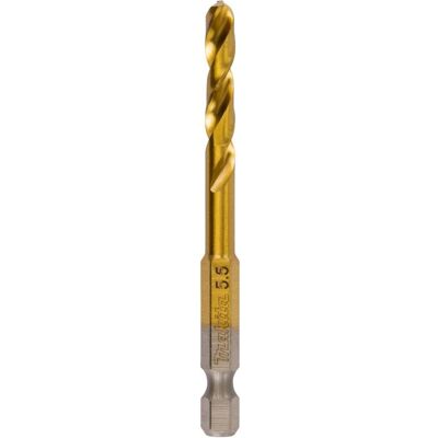 Makita, Bohrereinsatz, HSS-TiN Bohrer mit 1/4" Sechskantschaft (5.50 Millimeter) Makita, Bohrereinsatz, HSS-TiN Bohrer mit 1/4" Sechskantschaft (5.50 Millimeter)