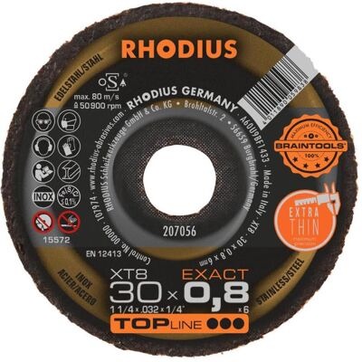 Rhodius, Sägeblatt, Extradünne Mini Trennscheibe XT8 EXACT MINI Ø 30x 0,8 x 6,00mm Form 41 VPE: 50 Rhodius, Sägeblatt, Extradünne Mini Trennscheibe XT8 EXACT MINI Ø 30x 0,8 x 6,00mm Form 41 VPE: 50