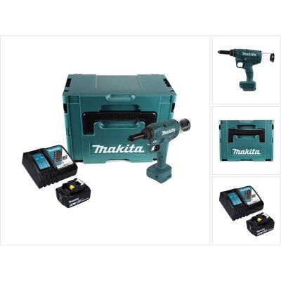 Makita, Tacker + Nagelpistole, DRV 250 RT1J Akku Blindnietsetzgerät 18 V 20 kN Brushless + 1x Akku 5,0 Ah + Ladegerät + Makp Makita, Tacker + Nagelpistole, DRV 250 RT1J Akku Blindnietsetzgerät 18 V 20 kN Brushless + 1x Akku 5,0 Ah + Ladegerät + Makp