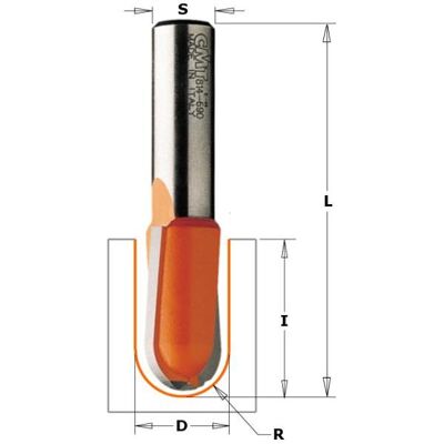 CMT, Fräser, 914.754.11 25,4 mm konvexer Radiusfräser R=12,7 Schaft 12 mm CMT, Fräser, 914.754.11 25,4 mm konvexer Radiusfräser R=12,7 Schaft 12 mm
