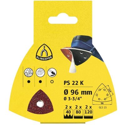 Klingspor, Schleifmittel, PS 22 K SB-verpackt - Schleifscheiben 96 mm (180) Klingspor, Schleifmittel, PS 22 K SB-verpackt - Schleifscheiben 96 mm (180)