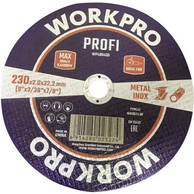 Workpro, Sägeblatt, Trennscheibe Metall Profi - 230 mm 10 STK Workpro, Sägeblatt, Trennscheibe Metall Profi - 230 mm 10 STK
