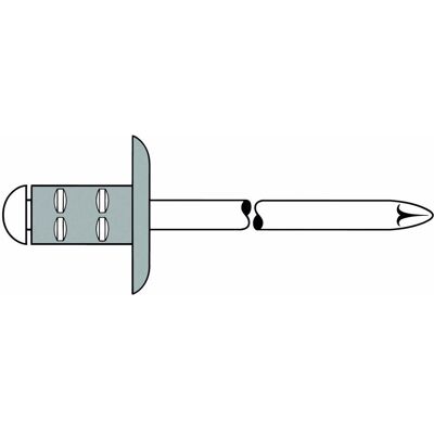 Gesipa, Nieten, Blindniete Alu/Stahl 4,8x10 K 16 mm PolyGrip Pack mit 250 Stück Gesipa, Nieten, Blindniete Alu/Stahl 4,8x10 K 16 mm PolyGrip Pack mit 250 Stück
