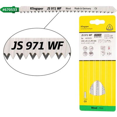 Klingspor, Sägeblatt, JS 971 WF Special - Sägeblätter 8 x 132 x 1,45 mm Klingspor, Sägeblatt, JS 971 WF Special - Sägeblätter 8 x 132 x 1,45 mm