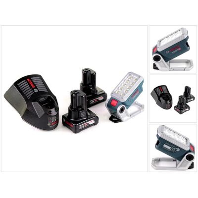 Bosch Professional, Arbeitsleuchte, Akku Lampe GLI 12V-330 DeciLED + 2 x 6,0 Ah Akku + Ladegerät (350 lm) Bosch Professional, Arbeitsleuchte, Akku Lampe GLI 12V-330 DeciLED + 2 x 6,0 Ah Akku + Ladegerät (350 lm)