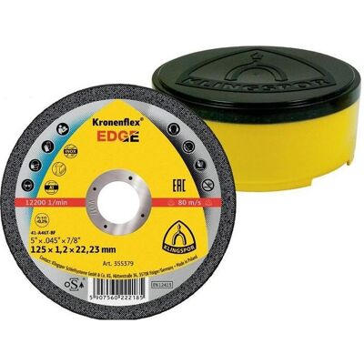 Klingspor, Sägeblatt, Trennscheibe EDGE D125x1,2mm gerade INOX Bohrung 22,23 mm Klingspor, Sägeblatt, Trennscheibe EDGE D125x1,2mm gerade INOX Bohrung 22,23 mm