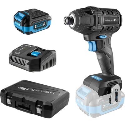 Högert, Bohrmaschine + Akkuschrauber, Akkuschrauber-Set 18 V, 200 Nm, 4,0 Ah, borstelloos, LED, Überhitzungsschutz, Koffer (Bohrschrauber, Schlagbohrschrauber, Schlagschrauber) Högert, Bohrmaschine + Akkuschrauber, Akkuschrauber-Set 18 V, 200 Nm, 4,0 Ah, borstelloos, LED, Überhitzungsschutz, Koffer (Bohrschrauber, Schlagbohrschrauber, Schlagschrauber)