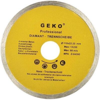 GEKO, Sägeblatt, Diamant-Trennscheibe Allround, 115x8x22,2mm GEKO, Sägeblatt, Diamant-Trennscheibe Allround, 115x8x22,2mm
