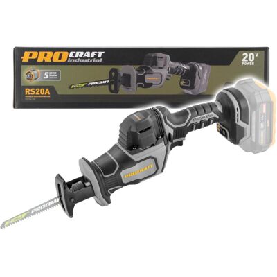 Procraft, Säbelsäge, Industrial RS20Abb Recipro Säbelsäge 20 V Brushless Solo - ohne Akku, ohne Ladegerät Procraft, Säbelsäge, Industrial RS20Abb Recipro Säbelsäge 20 V Brushless Solo - ohne Akku, ohne Ladegerät
