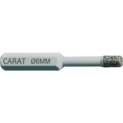 Carat, Bohrereinsatz, Fliesenbohrer D.6mm 30mm 6-kant-Aufnahme (6 mm) Carat, Bohrereinsatz, Fliesenbohrer D.6mm 30mm 6-kant-Aufnahme (6 mm)