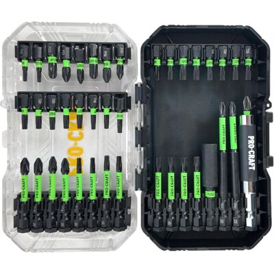 Procraft, Bits, IBS-41 Schlagschrauber Bit Set 41 teilig S2 Stahl Phillips / Pozidriv / Torx (Kreuz Phillips PH, Kreuz Pozidriv PZ) Procraft, Bits, IBS-41 Schlagschrauber Bit Set 41 teilig S2 Stahl Phillips / Pozidriv / Torx (Kreuz Phillips PH, Kreuz Pozidriv PZ)
